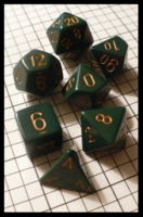 Dice : Dice - Dice Sets - Chessex Opaque Dusty Green w Copper Nums CHX 25415 - Troll and Toad Online Aug 2010